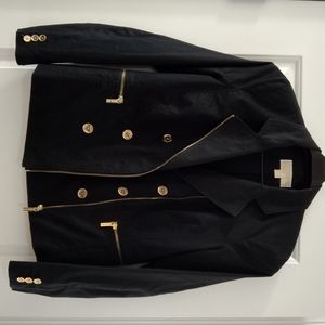 Striking Michael Kors black cotton blazer jacket Size 10